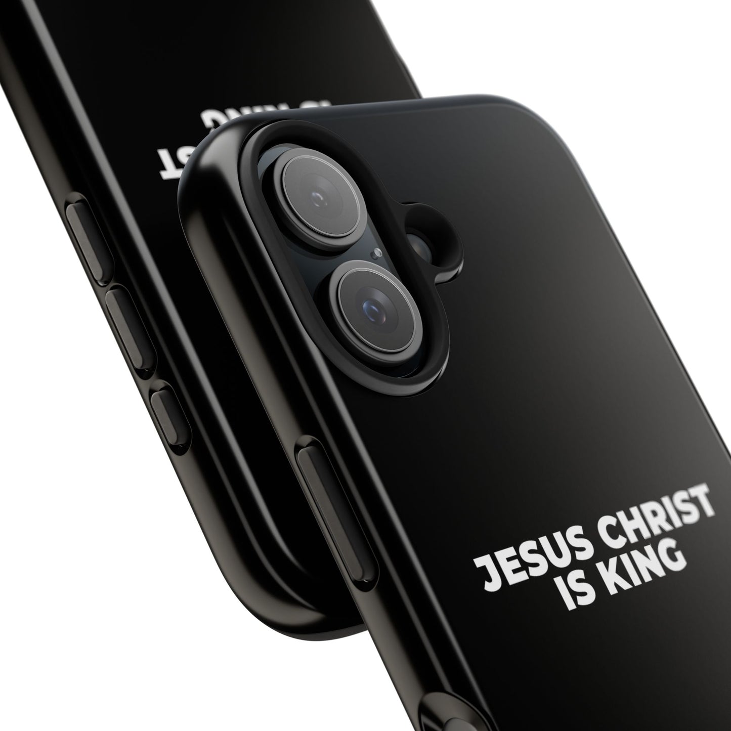 Jesus Christ Is King Tough Phone Case — Black Faith Protective Case