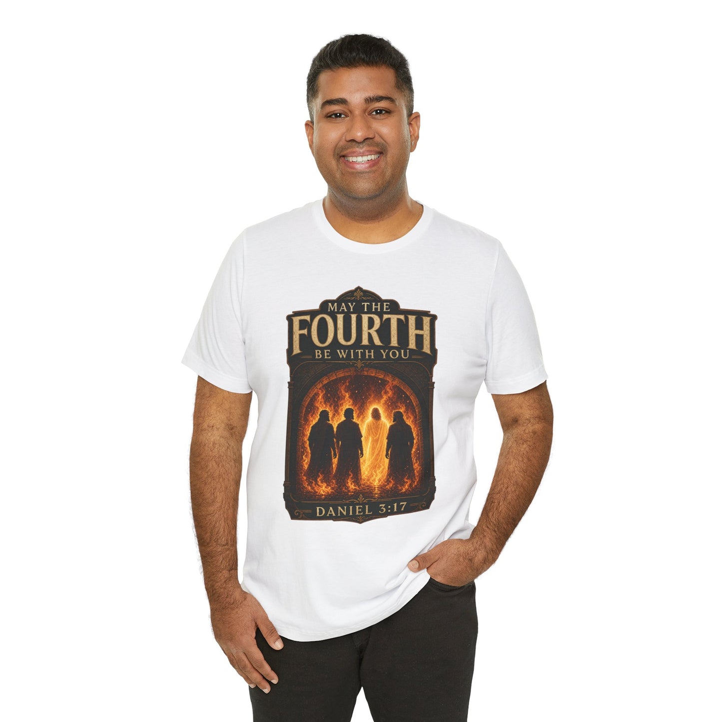 May the Fourth Be With You Tee — Daniel 3:17 Christian T-Shirt