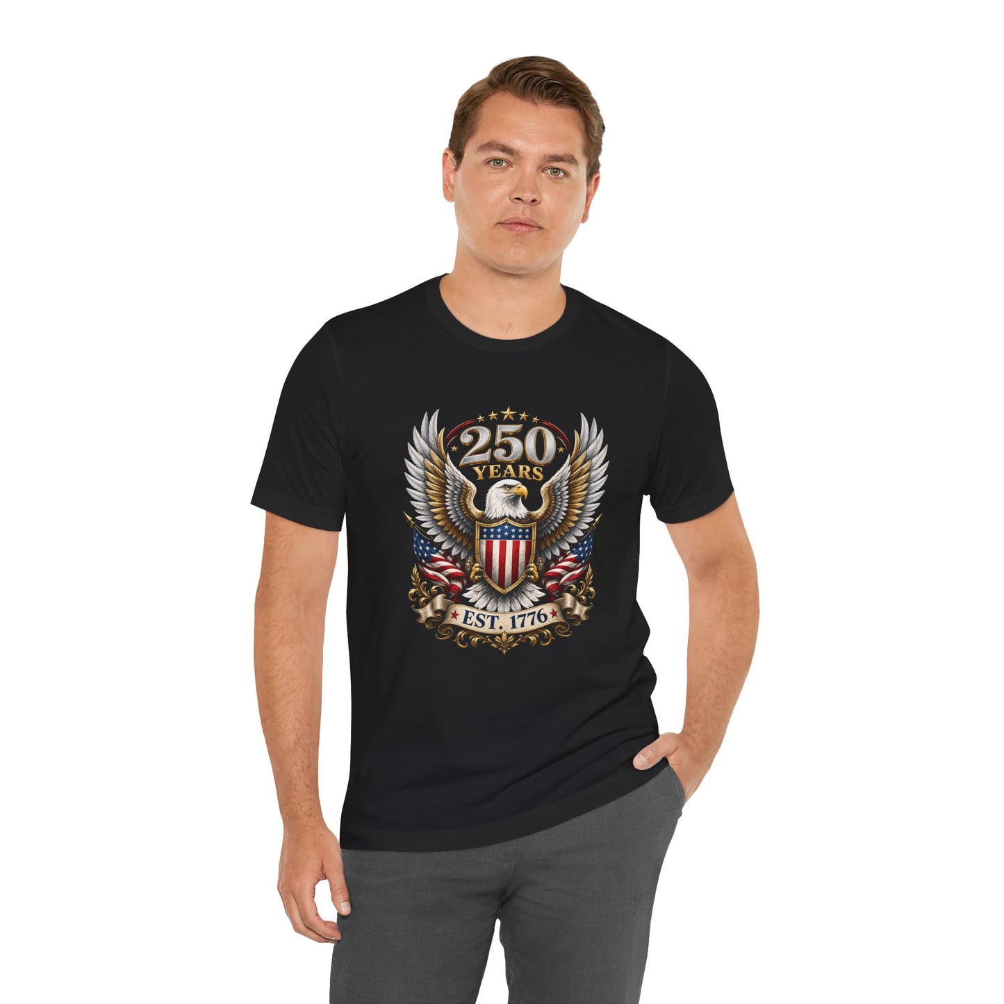 250 Years American Bald Eagle Shield T-Shirt