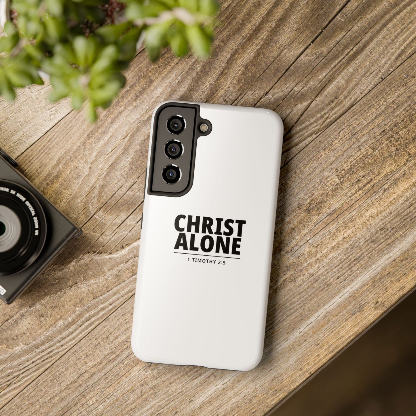 Tough Phone Case — “Christ Alone” Scripture iPhone Case (1 Timothy 2:5)