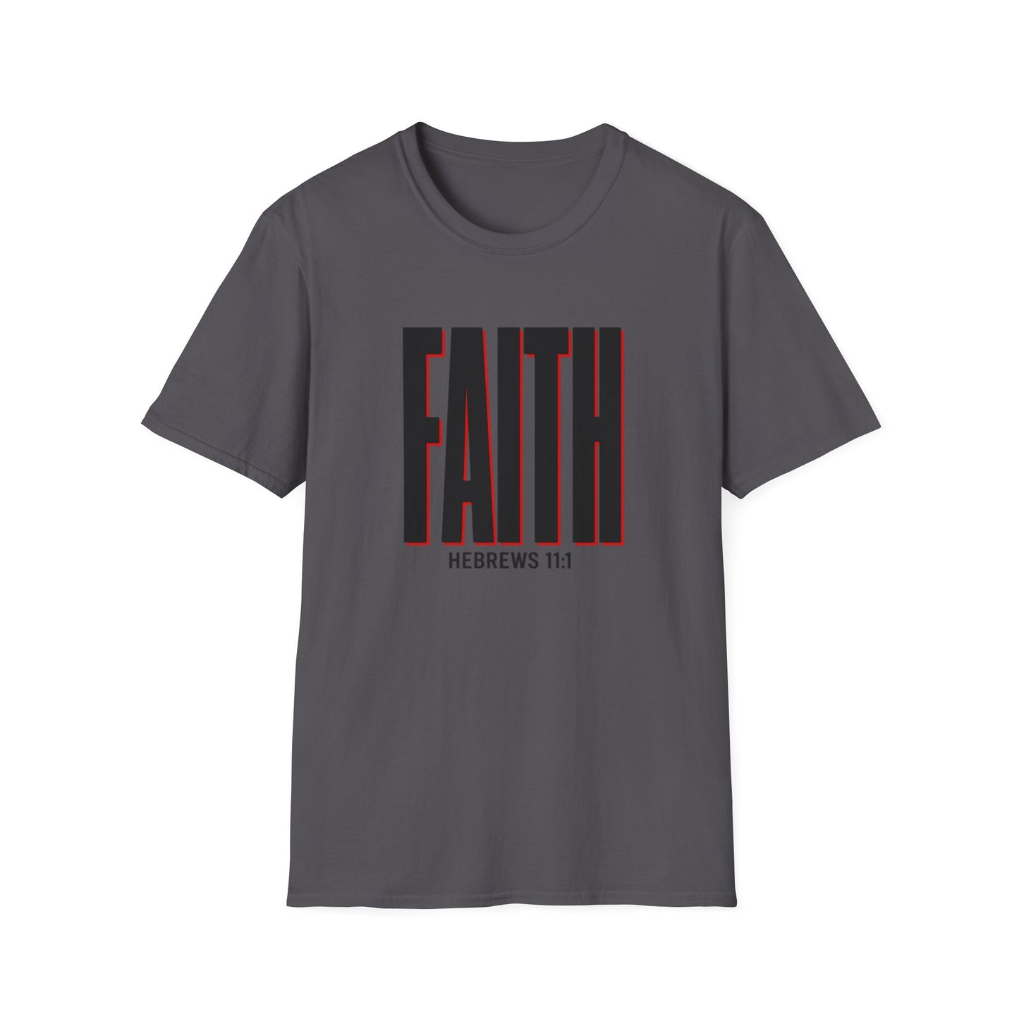 FAITH Bold Typography T-Shirt - Hebrews 11:1 | Bible Compass