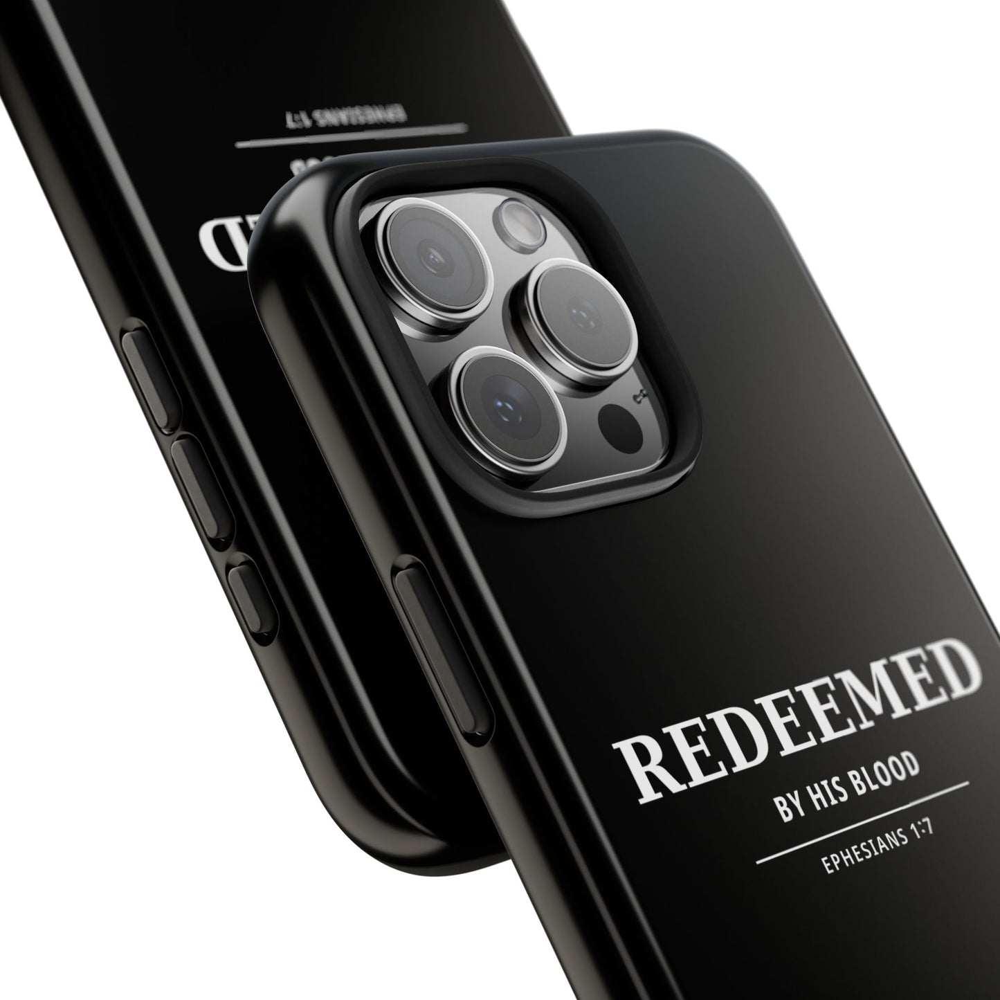 Redeemed Phone Case — "Redeemed by His Blood" Christian iPhone Case, Ephesians 1:7 Religious Tough Phone Cover